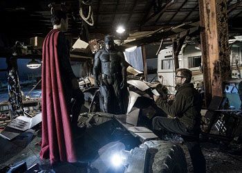 кадр со съемок Бэтмена против Супермена